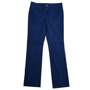 Ralph Lauren Straight Leg Trousers Women's‎ Size 4 Navy Blue Cotton Blend